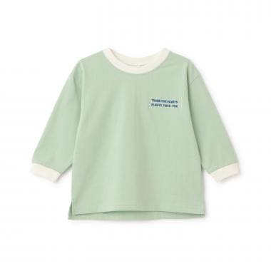 【食品防汚】配色ゆるっと長袖Tシャツ