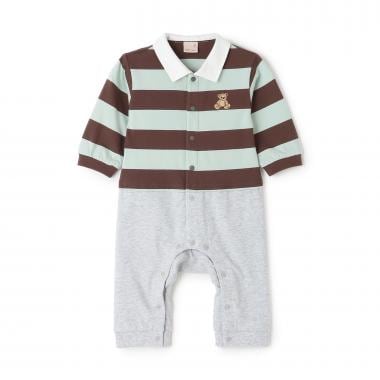 【リンク】ボーダーラガー長袖カバーオール