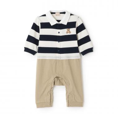 【リンク】ボーダーラガー長袖カバーオール