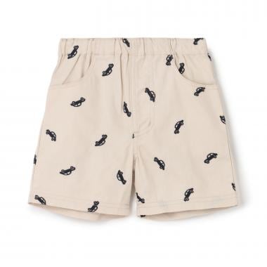 刺しゅう柄ハーフパンツ