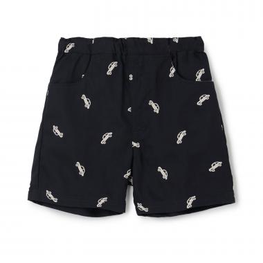 刺しゅう柄ハーフパンツ