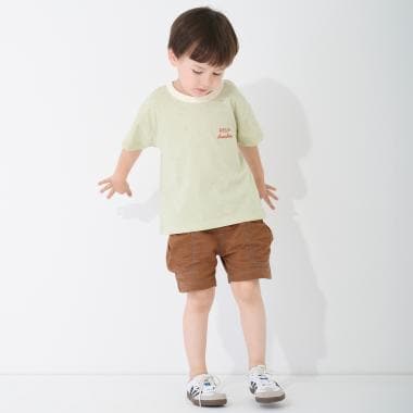 綿レーヨン布帛ショートパンツ
