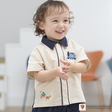 【3月13日発売予定】【きかんしゃトーマス】布帛半袖シャツ