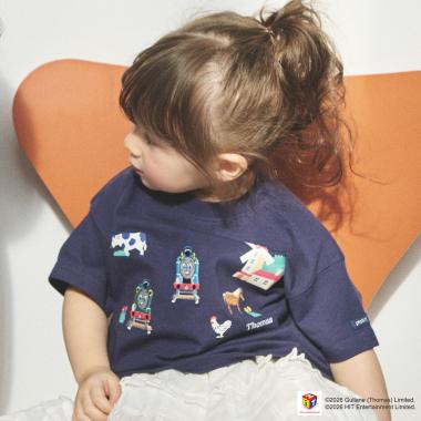 【3月13日発売予定】【きかんしゃトーマス】刺しゅう半袖Tシャツ