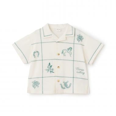 【リンク】インド綿刺しゅうシャツ