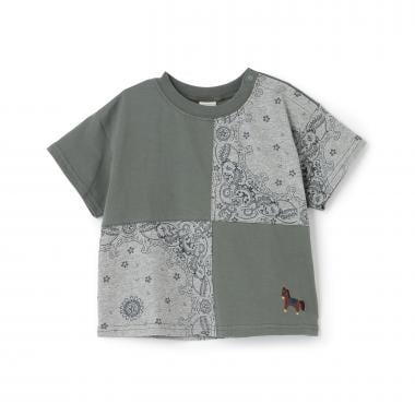 パッチワーク半袖Tシャツ