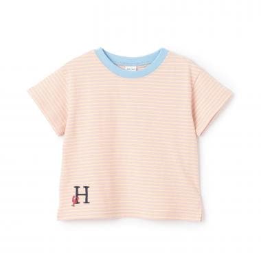 【防汚】カラーボーダー半袖Tシャツ