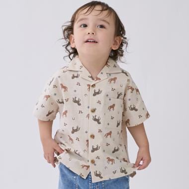 【リンク】アソート柄開衿半袖シャツ