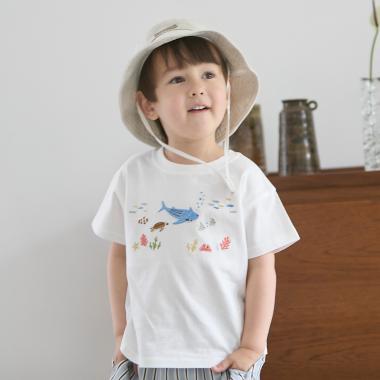 【接触冷感】海の生き物刺しゅうTシャツ