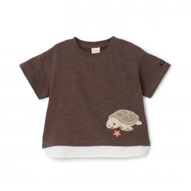 【接触冷感】海の仲間アップリケ半袖Tシャツ