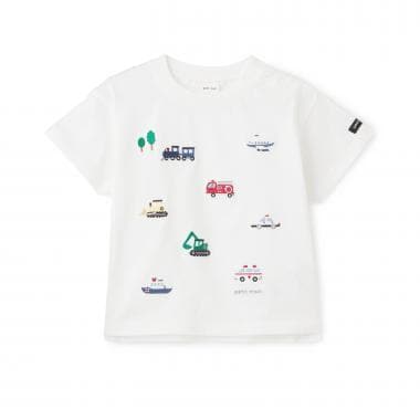 【接触冷感】働く車刺しゅう半袖Tシャツ