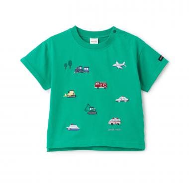 【接触冷感】働く車刺しゅう半袖Tシャツ