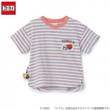 【TOMICA/接触冷感】マルチボーダー半袖Tシャツ