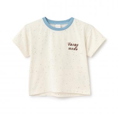 【接触冷感】ネップグラフィック半袖Tシャツ