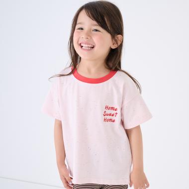 【接触冷感】ネップグラフィック半袖Tシャツ