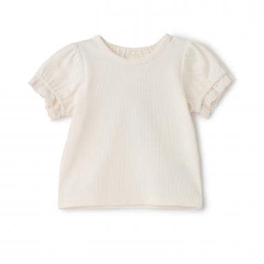 【プティプラ】袖フリル半袖Tシャツ