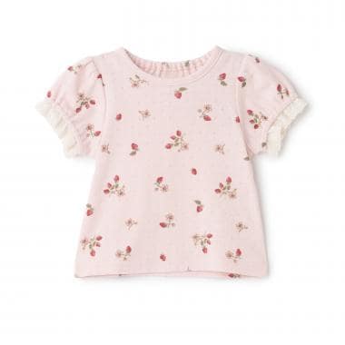 【プティプラ】袖フリル半袖Tシャツ