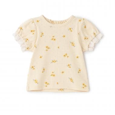 【プティプラ】袖フリル半袖Tシャツ