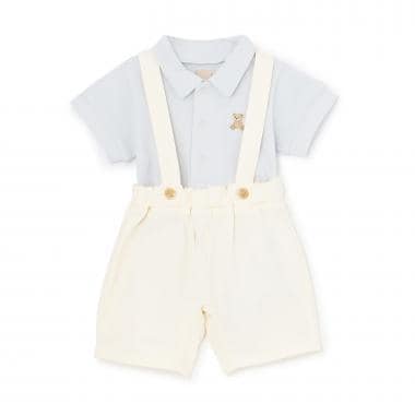 ポロシャツ＋サスつきパンツセット