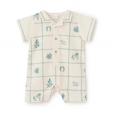 【リンク】インド綿刺しゅうカバーオール