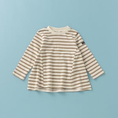 後ろギャザーボーダーTシャツ
