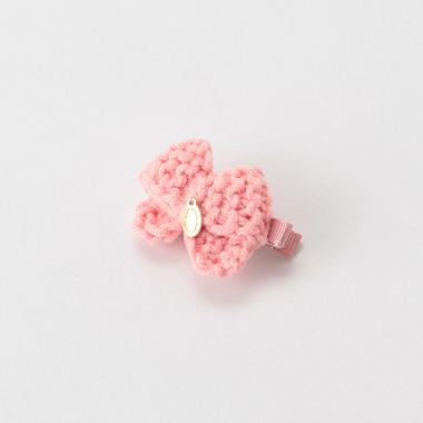 リボンニットヘアクリップ
