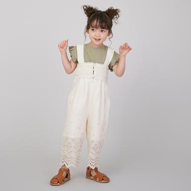 リンク】レースオールインワン(キッズサイズ)(90 ECRU(キナリ