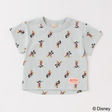 【DISNEY】ミッキーマウスデザイン 総柄Tシャツ