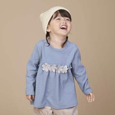 【リンク】花レースカットチュニック(キッズサイズ)