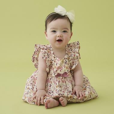 花柄OPロンパース(70cm ピンク): 新生児 - ナルミヤ オンライン公式サイト