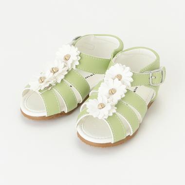 お花サンダル(13cm イエロー グリーン): キッズ - ナルミヤ