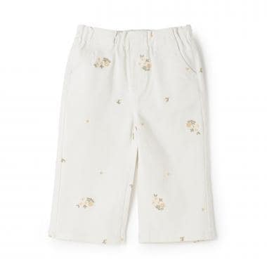 花刺しゅうデニムパンツ