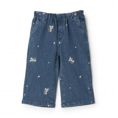 花刺しゅうデニムパンツ