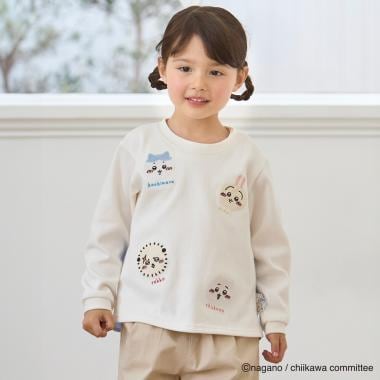 【アニメちいかわ】お顔モチーフ長袖Tシャツ