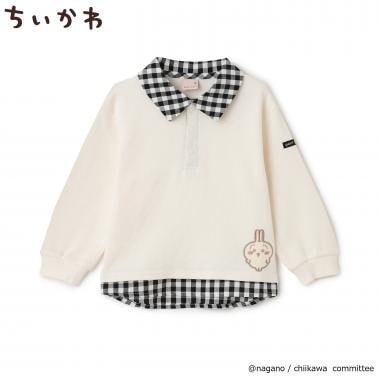 【アニメちいかわ】シャツドッキング長袖Tシャツ