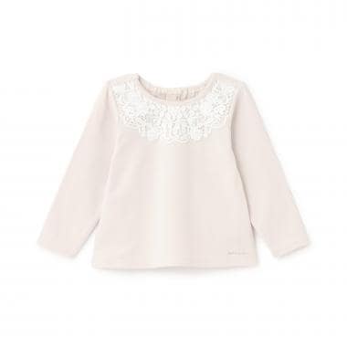 ヨークレース長袖Tシャツ