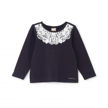 ヨークレース長袖Tシャツ