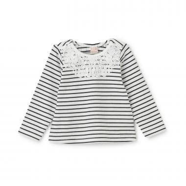 ヨークレース長袖Tシャツ