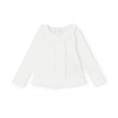 【リンク】レースフリルテレコ長袖Tシャツ