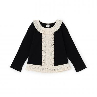 【リンク】レースフリルテレコ長袖Tシャツ