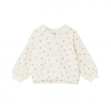 【リンク/防花粉】花柄ジップパーカー