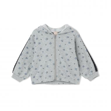 【リンク/防花粉】花柄ジップパーカー