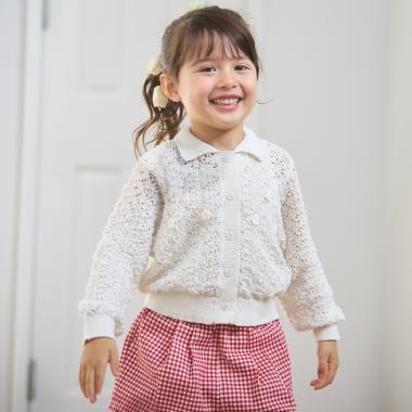 衿つきニットカーディガン