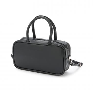 レザー調ボストンバッグ