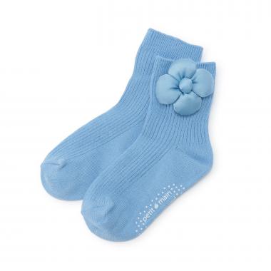 お花モチーフクルーソックス