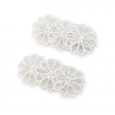 レースフラワーヘアクリップ2P/L
