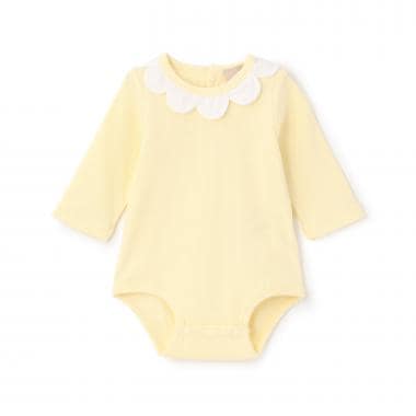 スカラップ衿ロンパース