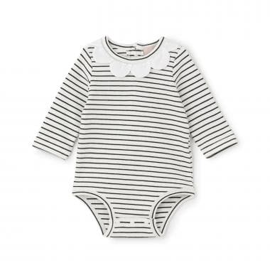 スカラップ衿ロンパース