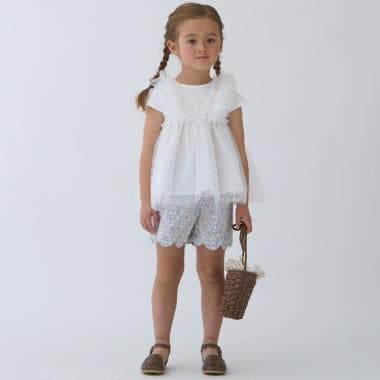 【防汚加工】スカラップショートパンツ