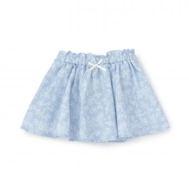 花プリントギャザースカート